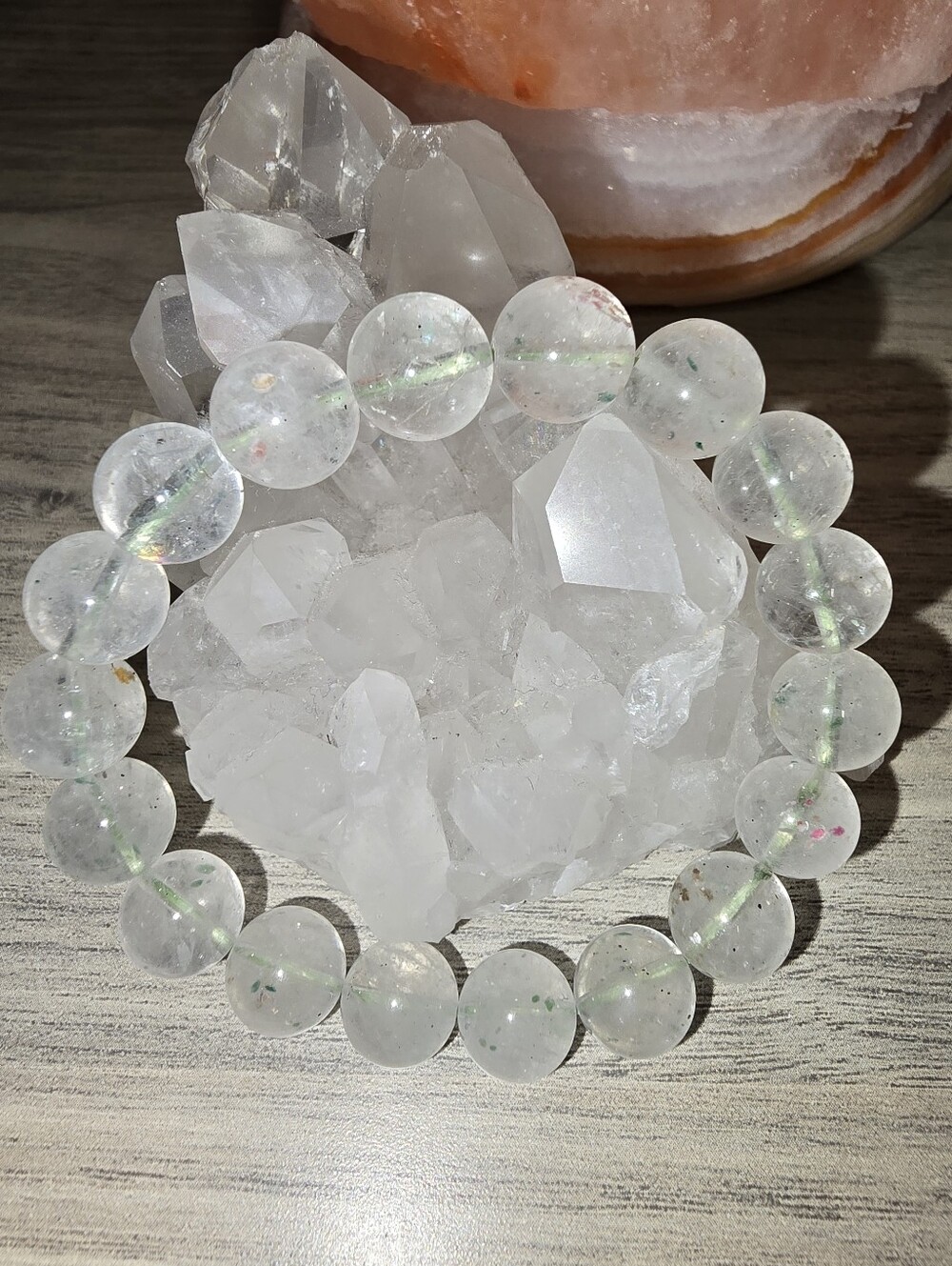 10mm Green Azeztulite Bracelet